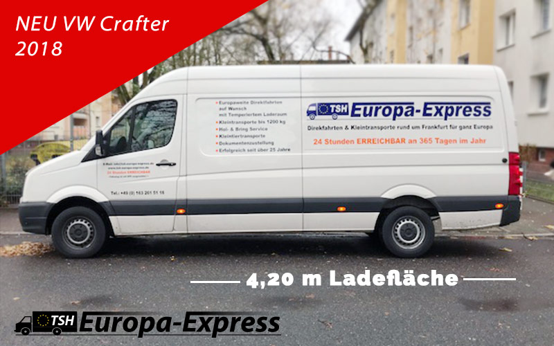 2018: Neuer VW Crafter mit 4,20 Meter Ladefläche