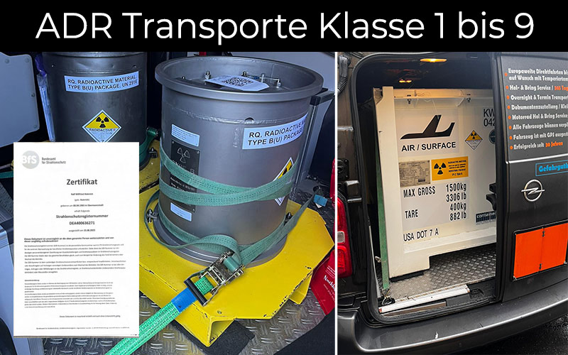 ADR-Transporte Klasse 1 bis 9